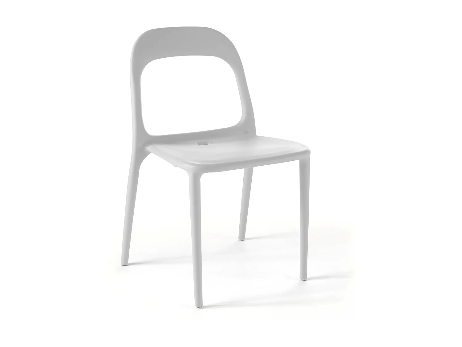 Chaise en plastique blanc