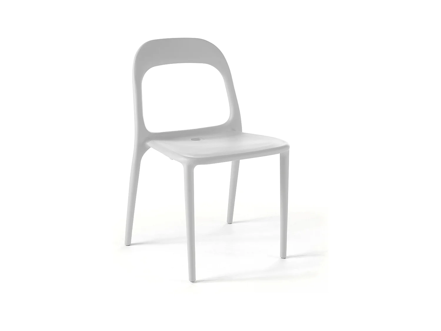 Witte kunststof stoel