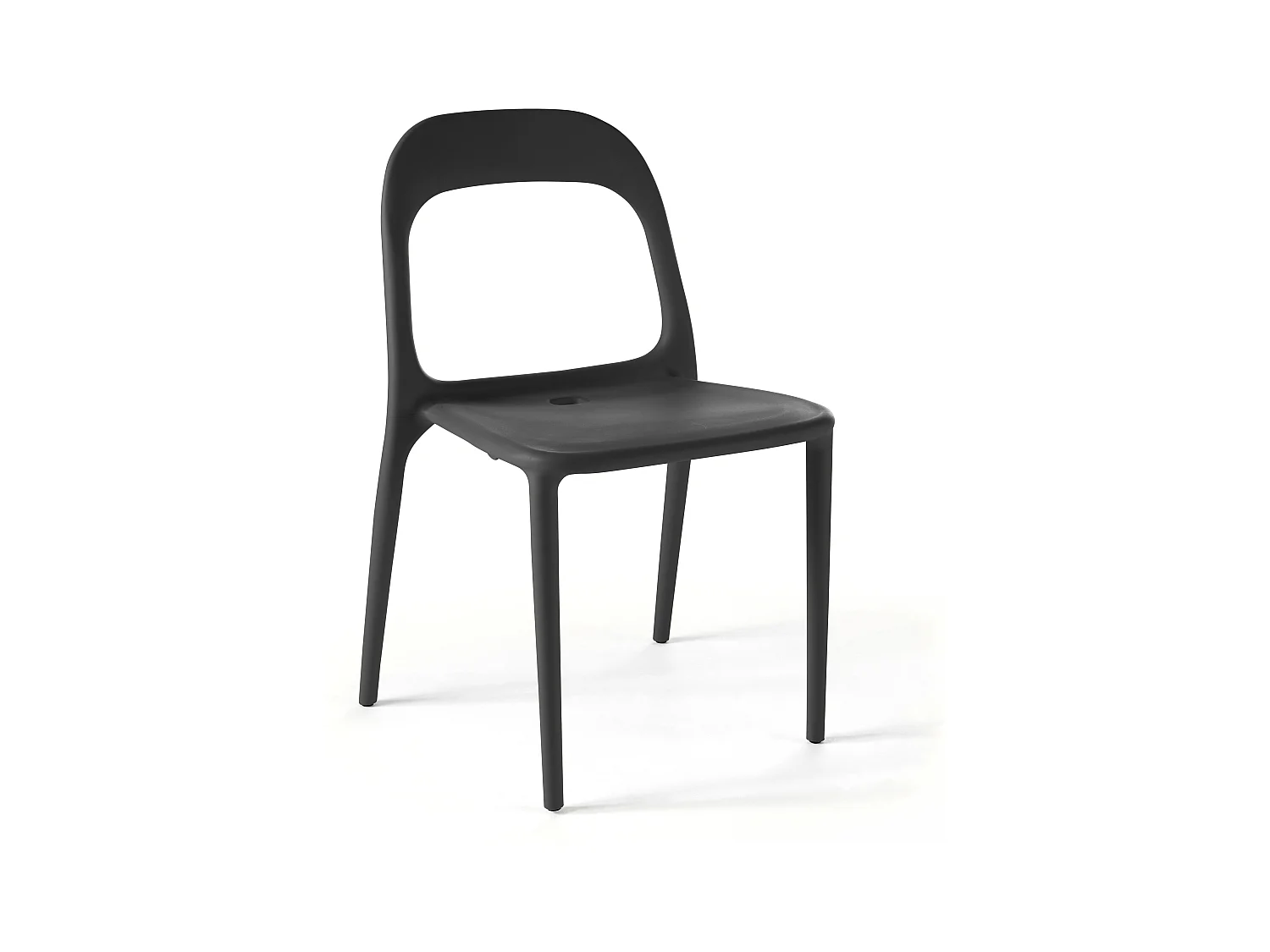 Chaise en plastique de jardin noir