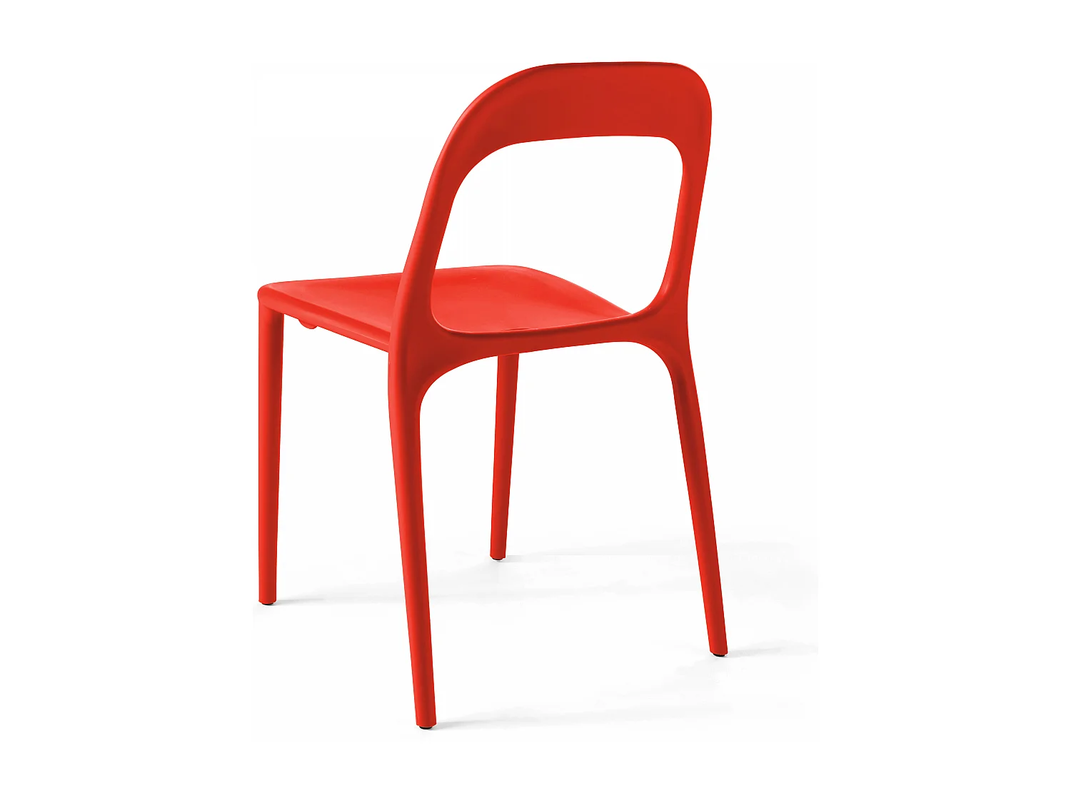 Chaise en plastique de jardin rouge