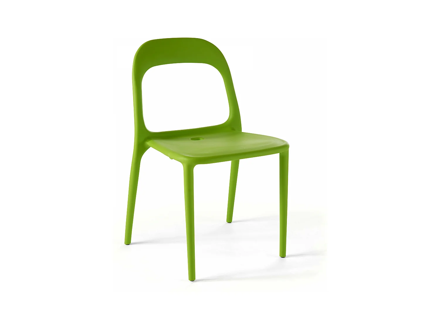 Chaise en plastique de jardin vert