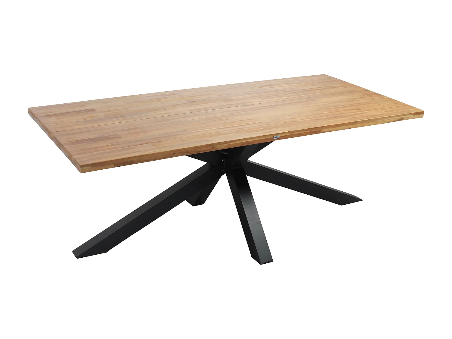 Table de jardin rectangulaire et 8 chaises en aluminium et acacia