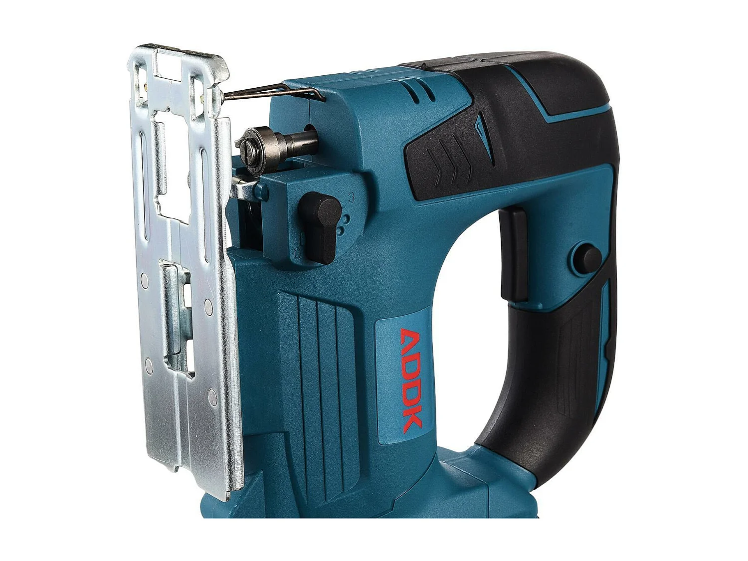 Scie sauteuse sans fil 21V Brushless + 1x Batterie 3,0 Ah + Chargeur + boîte en plastique PP + Set de lame de scie sauteuse, 5 pcs.