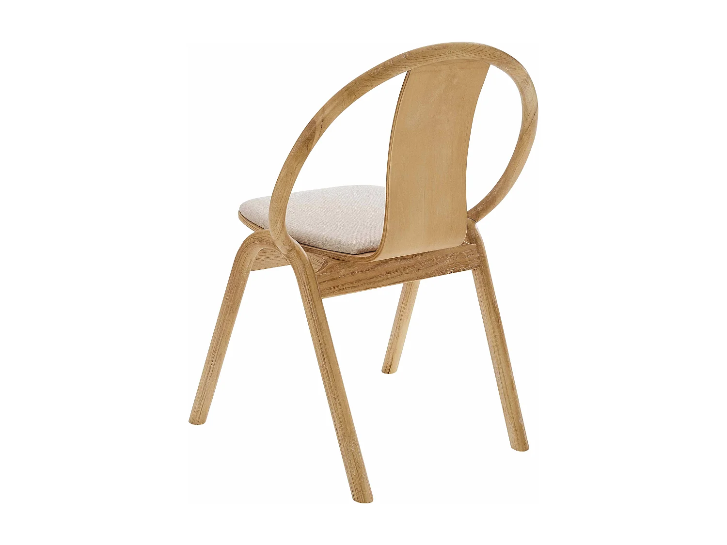 Lot de 2 chaises style scandinave en bois d'orme