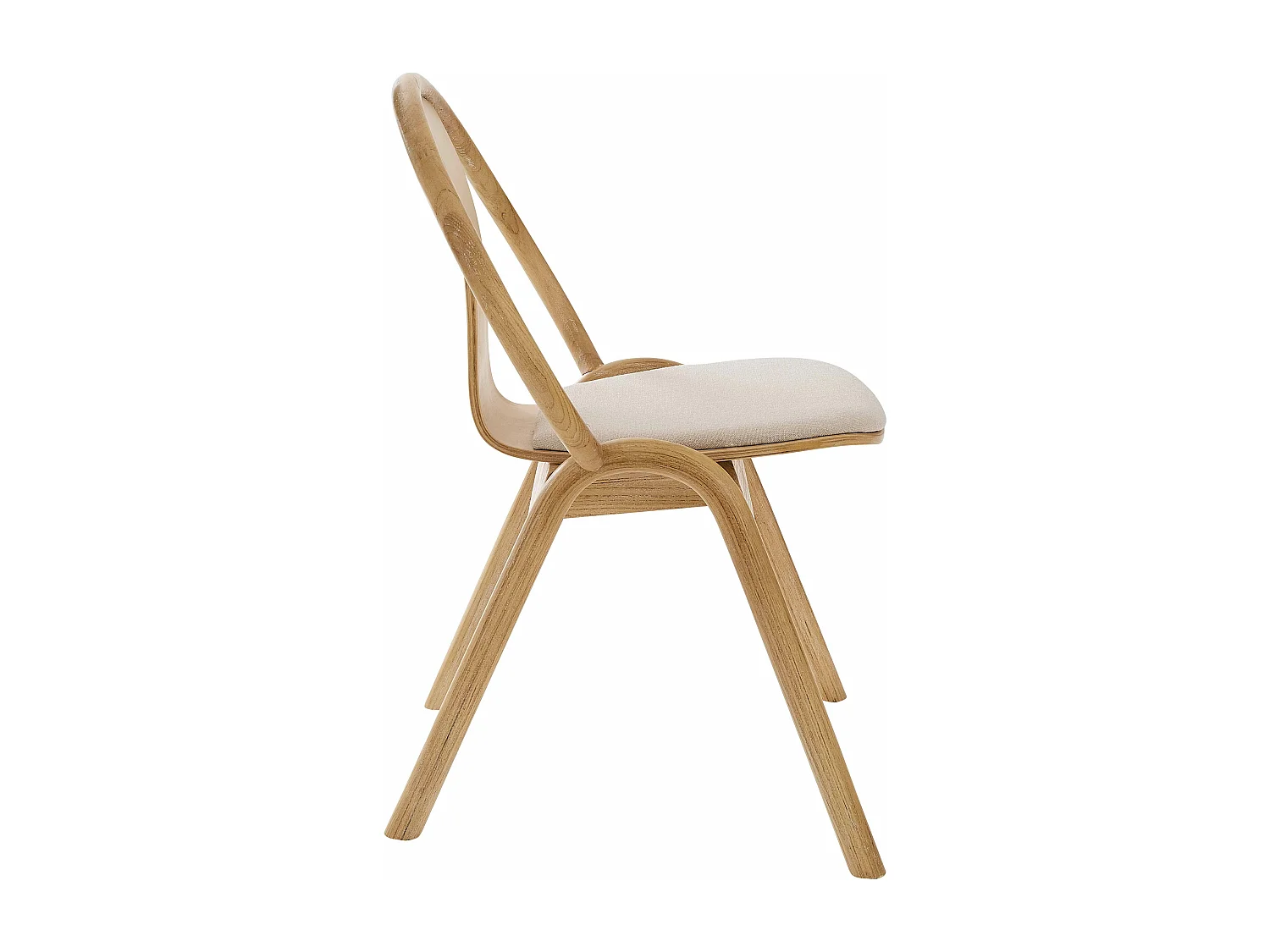 Lot de 2 chaises style scandinave en bois d'orme