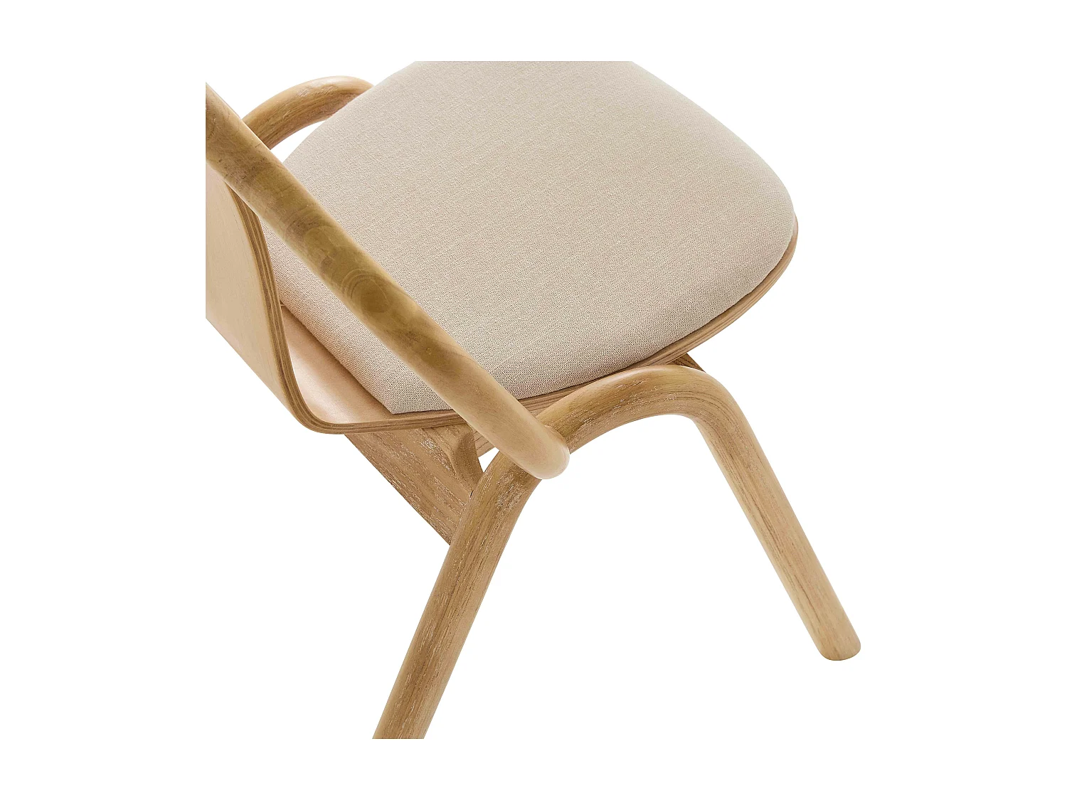 Set van 2 stoelen in Scandinavische stijl in iepenhout