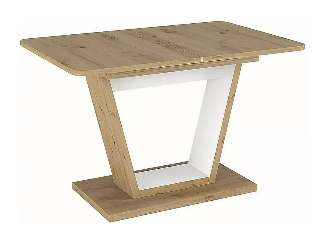 Dining Table Nigel (80x120-160)/Marron&Blanc