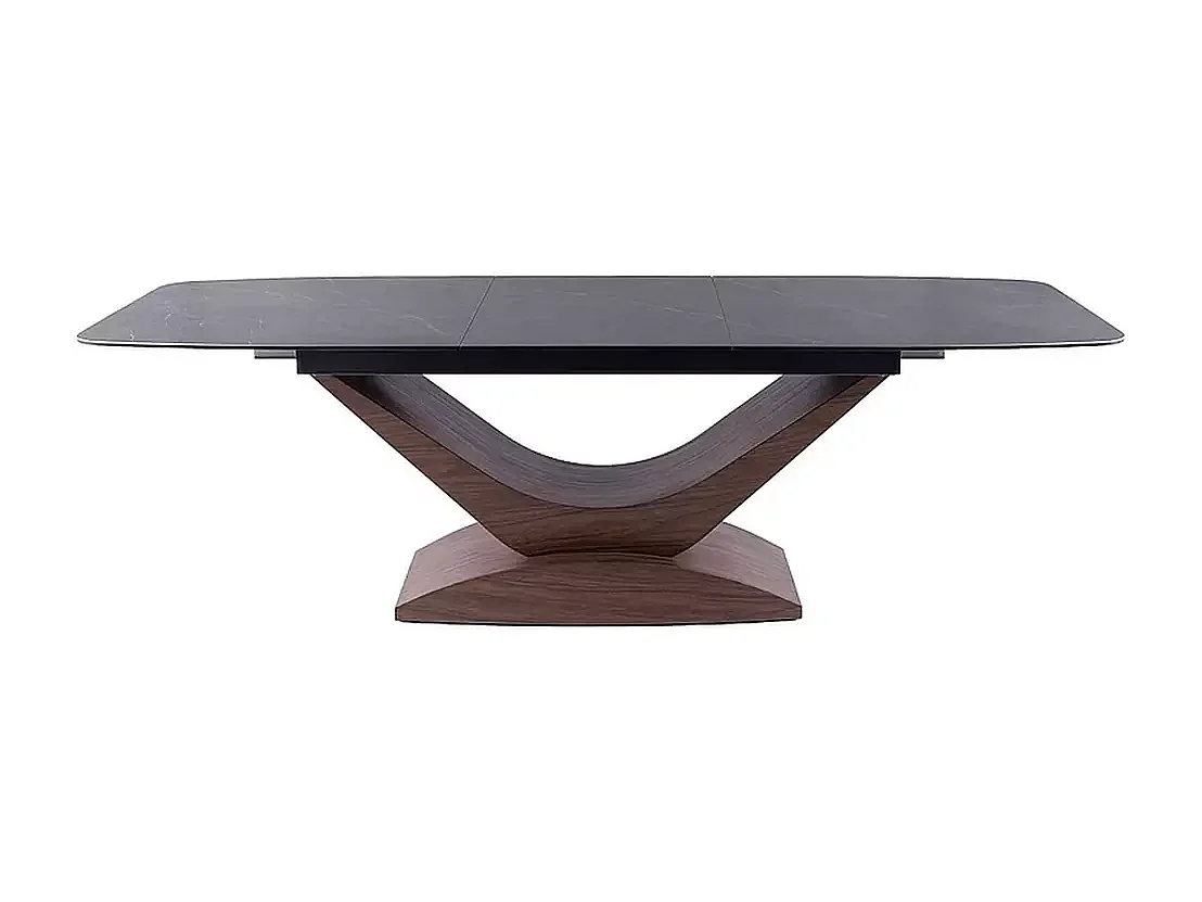 Tavolo da pranzo Dolce Lux (95x180-240)/Ceramica/Grigio&Marrone