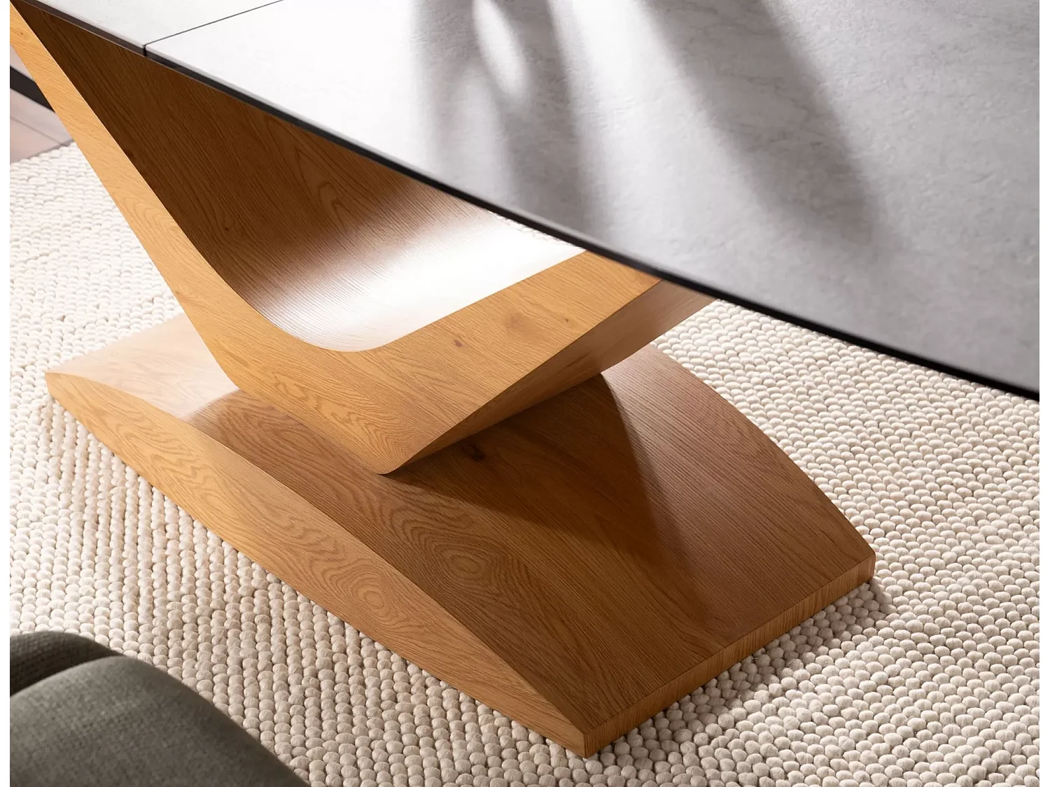 Esstisch Dolce Lux (95x180-240)/Keramik/Grau&Braun