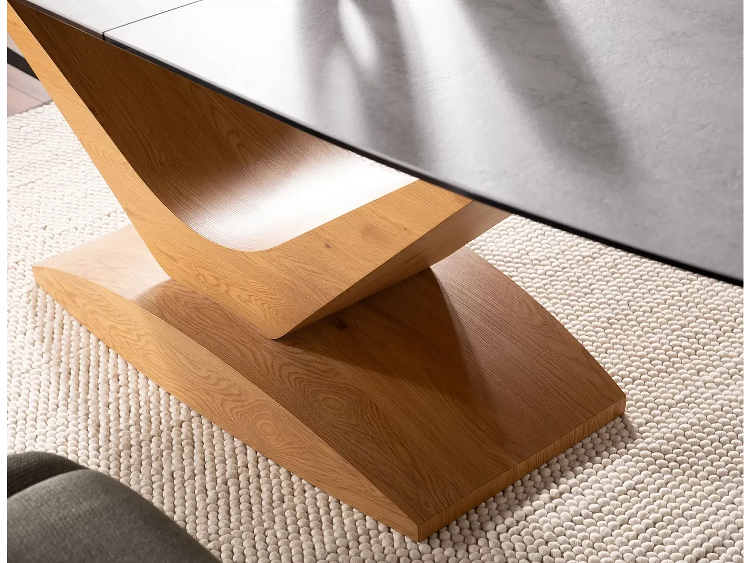 Esstisch Dolce Lux (95x180-240)/Keramik/Grau&Braun