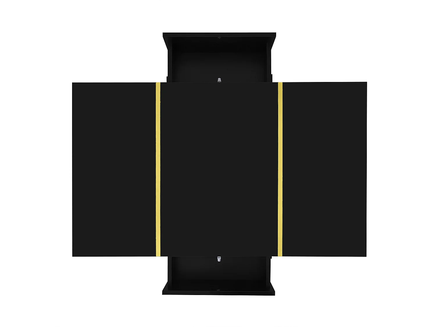 Glanzende salontafel met 2 lades, metalen poten, modern en eenvoudig, woonkamertafel, zwarte balkon-bijzettafel