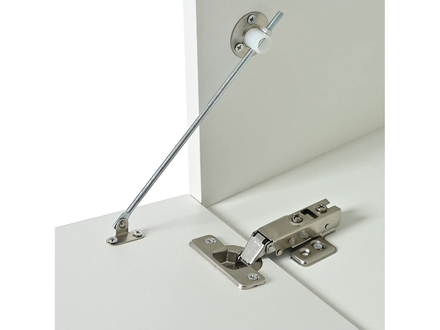 Table basse motif marbre blanc classique adaptée au salon et au bureau avec 2 armoires de rangement et roulettes - noir et blanc