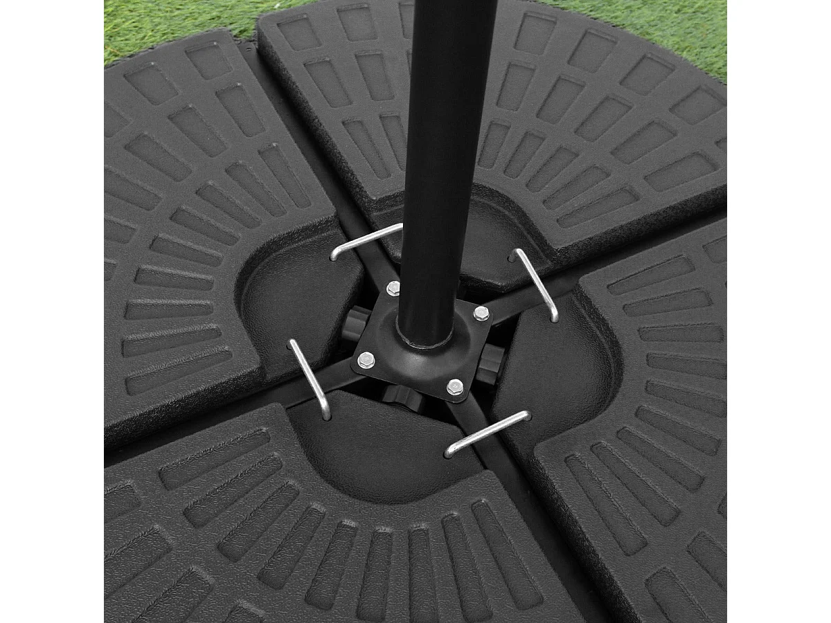 Base Ombrellone con Binario - Design a Ventaglio per Giardini e Terrazze