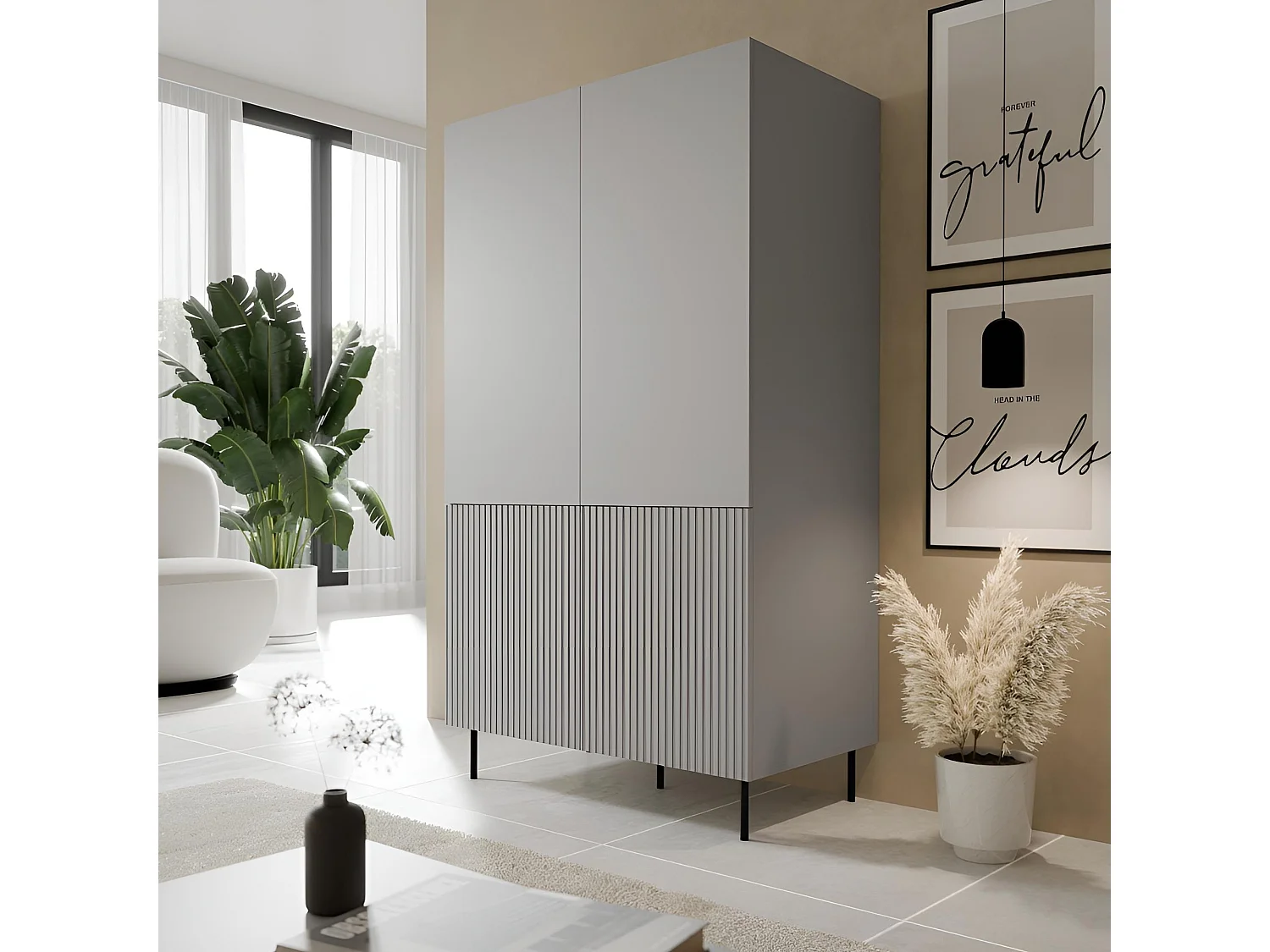 Armadio Asensio  (80cm)/Grigio