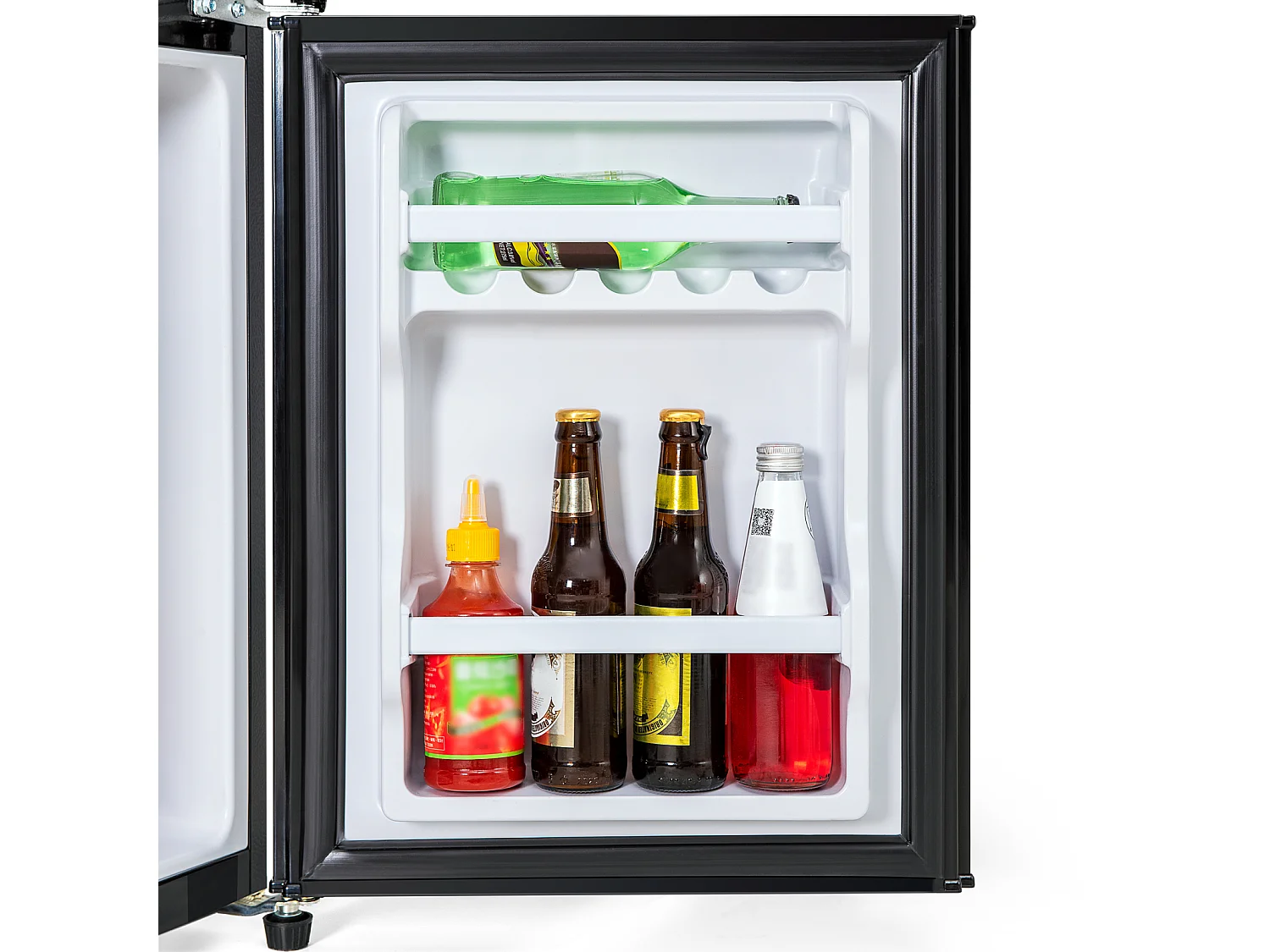 Mini Frigorífico - Congelador 22L + Frigorífico 38L - 42x45,5x86,8cm - 172 kWh/ano, Luz LED - Classe F - Preto