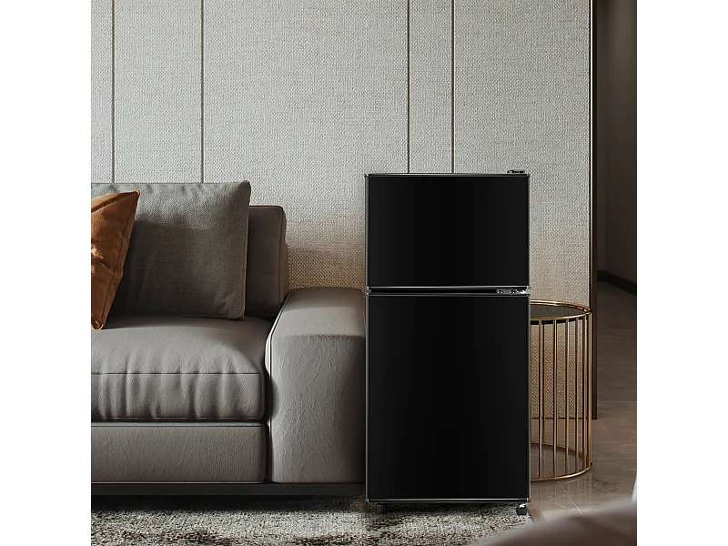 Mini Frigorífico - Congelador 22L + Frigorífico 38L - 42x45,5x86,8cm - 172 kWh/ano, Luz LED - Classe F - Preto