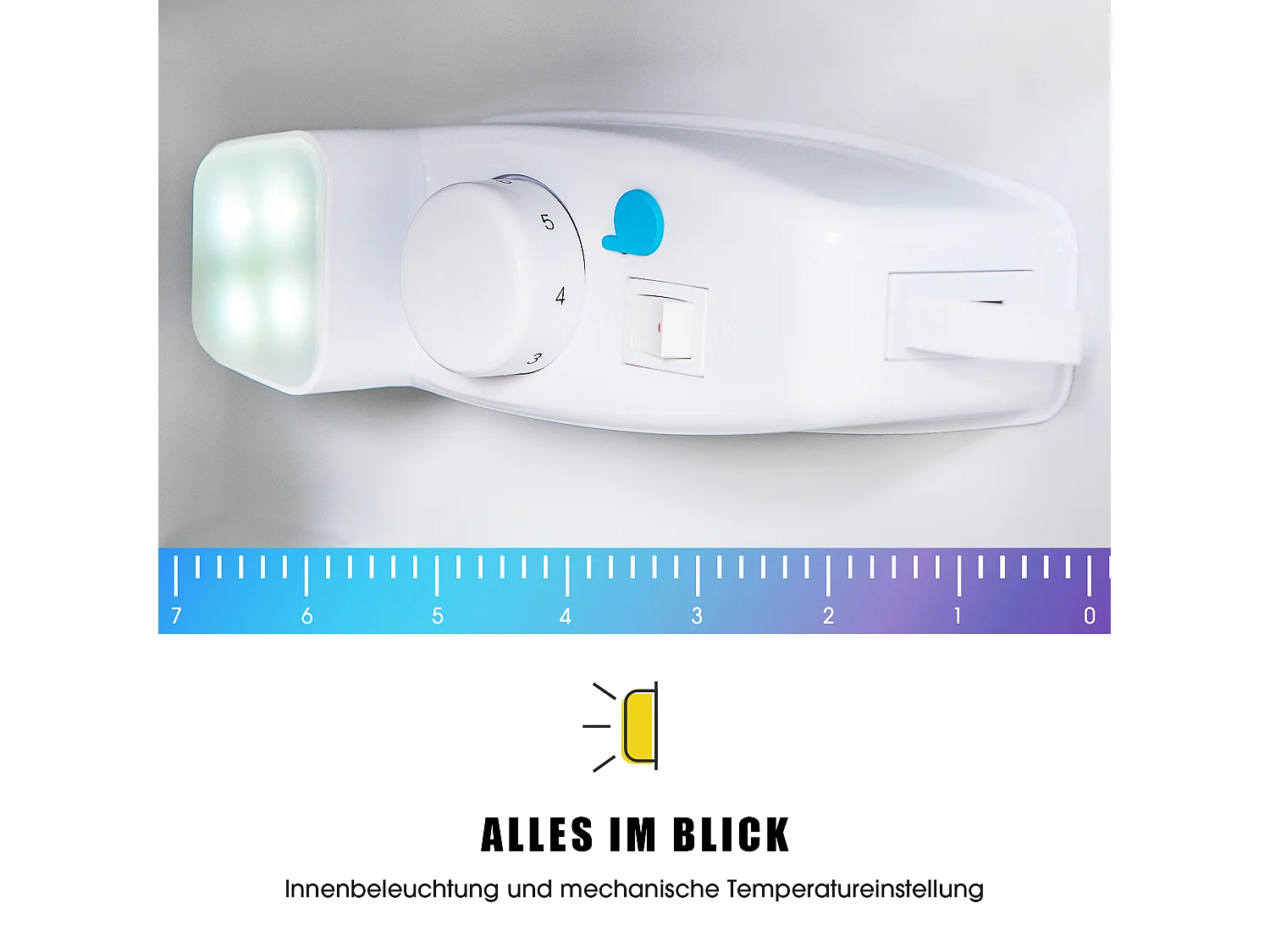 Mini Réfrigérateur - 22L congélateur + 38L réfrigérateur - 42.5x45.5x86.8cm - 163 kWh/an, lumière LED - Classe F -Blanc