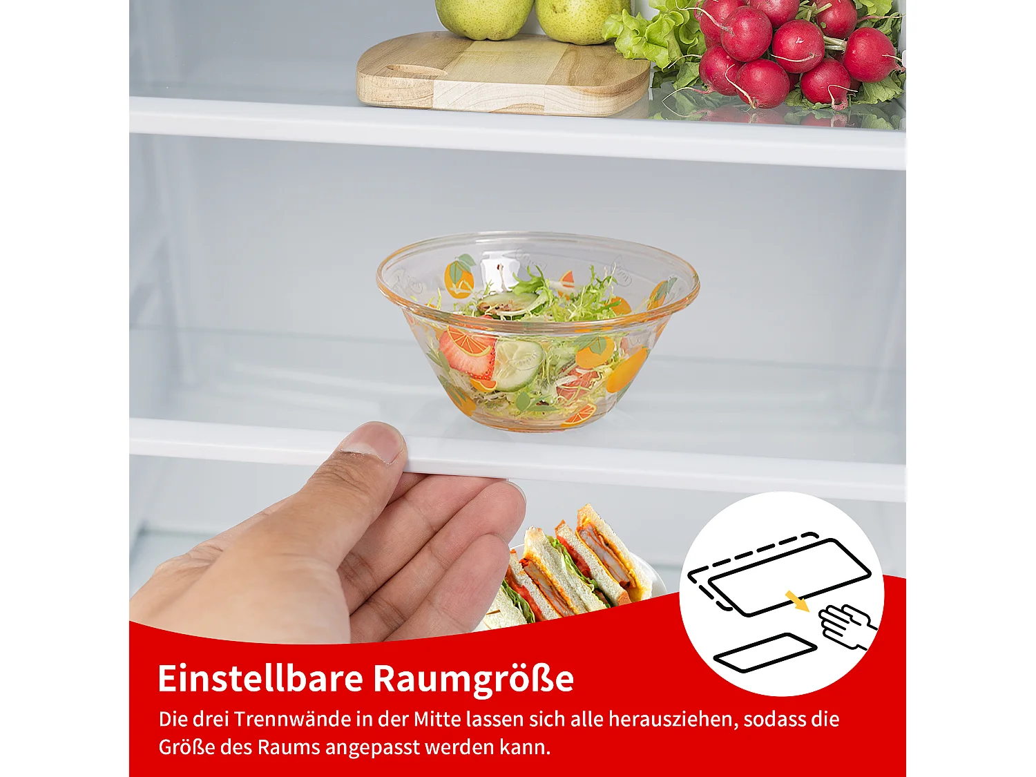 Frigorífico, CON UNA PUERTA, 91L, con mini congelador, 85 kWh/año, luz LED, Clase E, 45*51*88 cm-negro