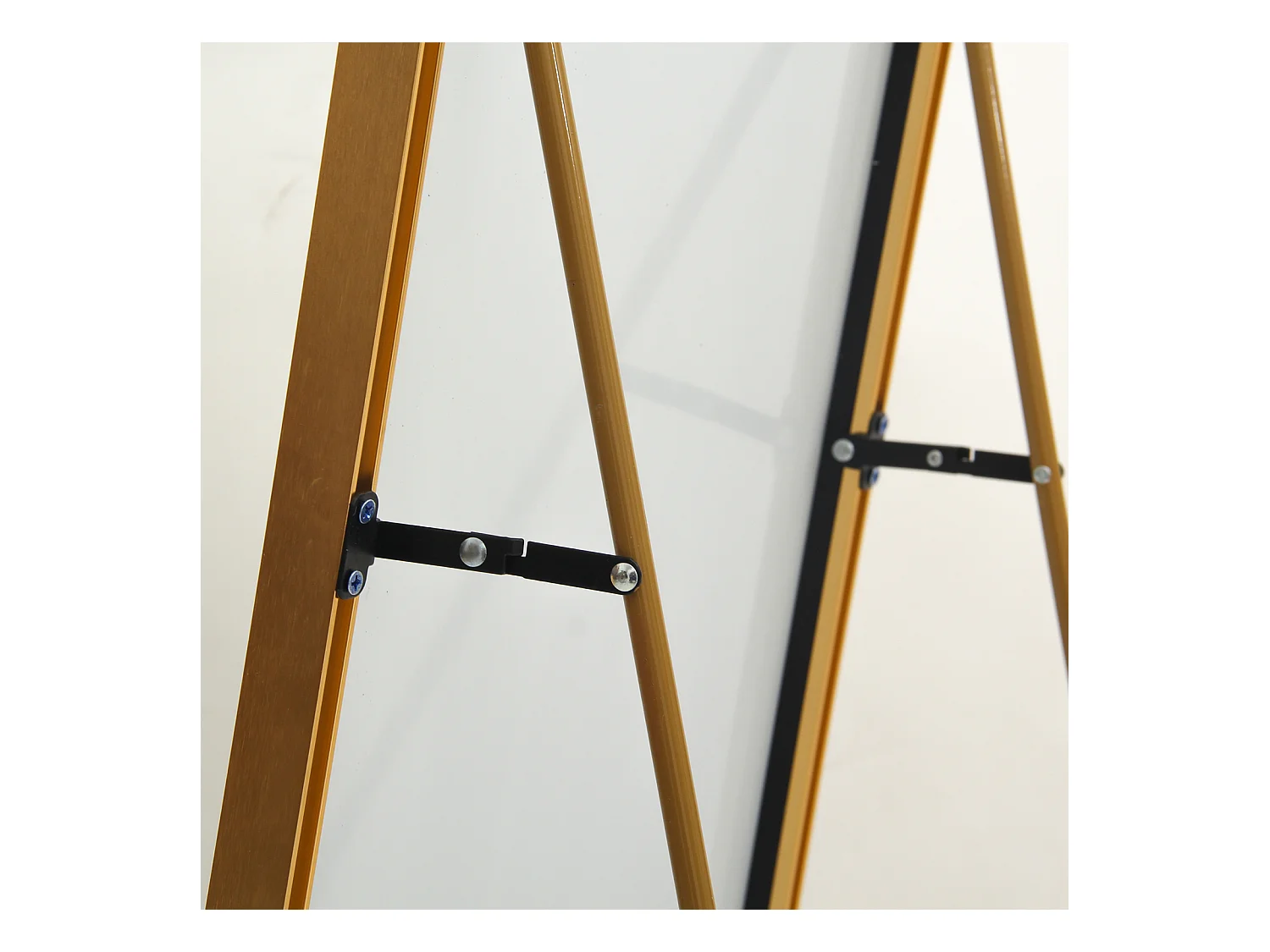 Miroir sur Pied Rectangle avec Cadre en Métal Miroir sur Pied HD Grand pour Salon, Chambre et Dressing Miroir Doré 140x40cm