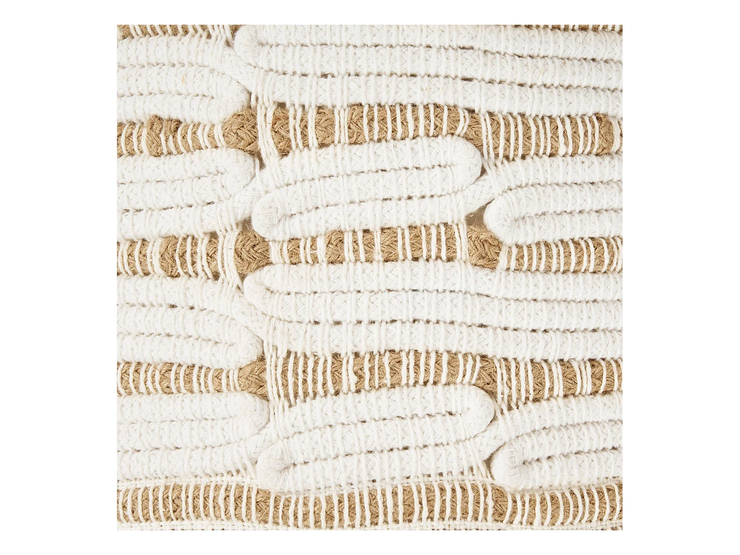 Puf ABTIN Yute Blanco 40 cm 40 cm 40 cm