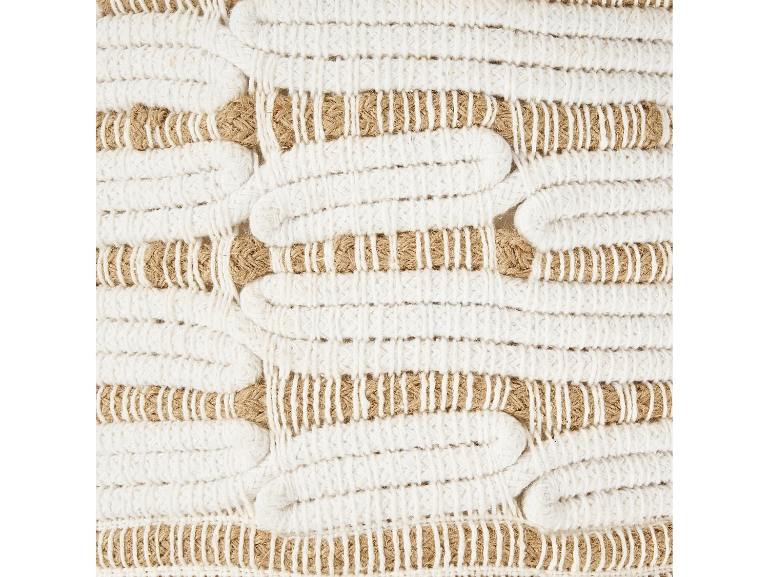 Poef ABTIN Jute Wit 40 cm 40 cm 40 cm