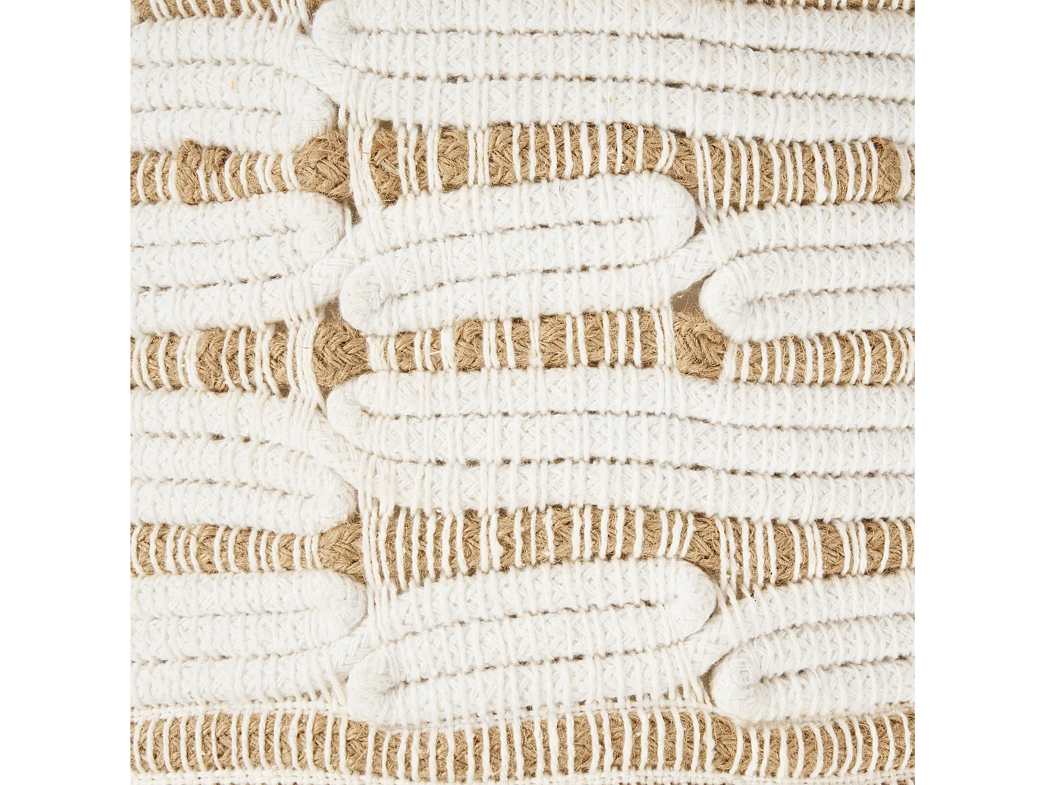 Pufe ABTIN Juta Branco 40 cm 40 cm 40 cm