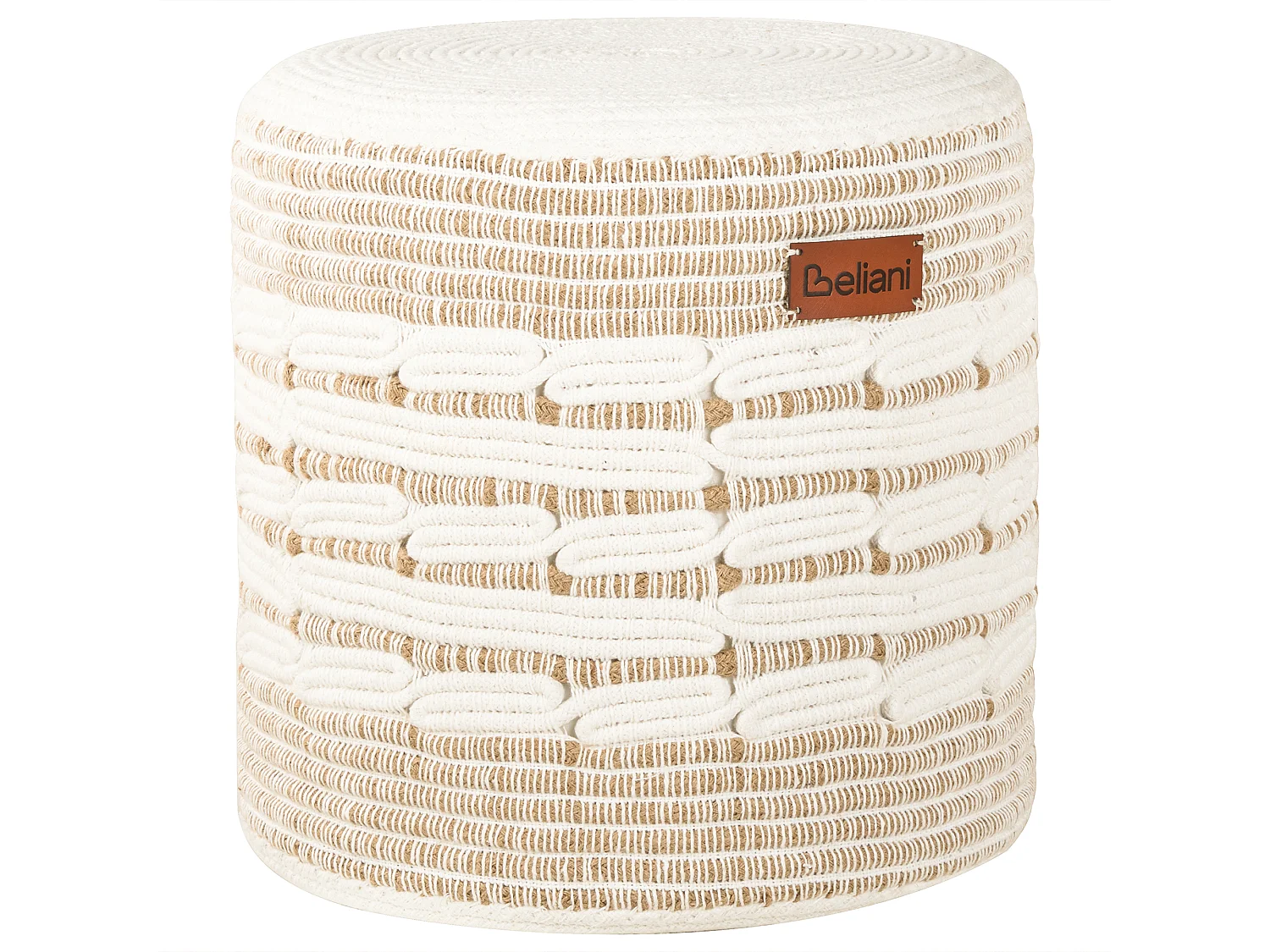 Pouf ABTIN Iuta Bianco 40 cm 40 cm 40 cm