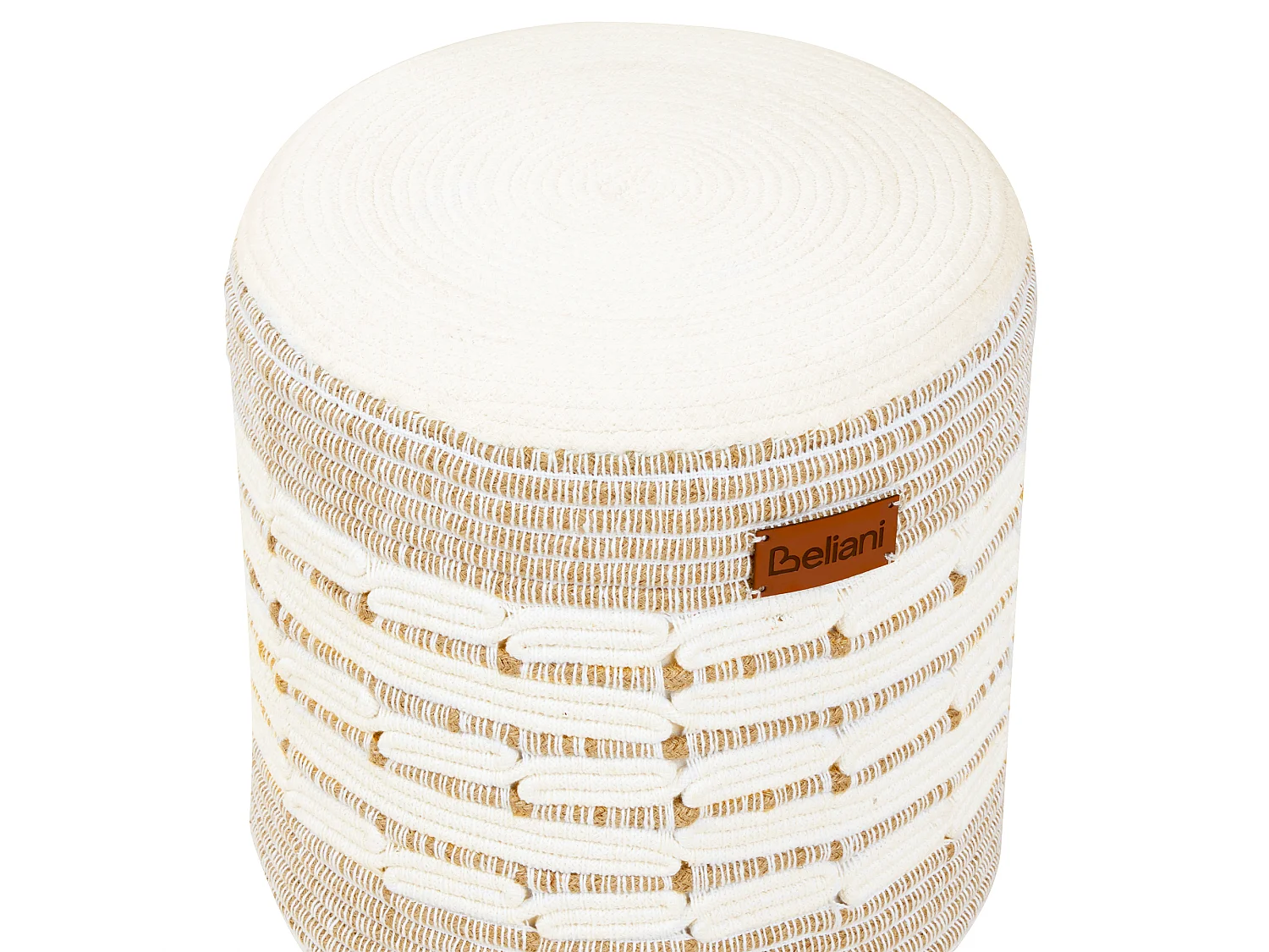 Pouf ABTIN Iuta Bianco 40 cm 40 cm 40 cm