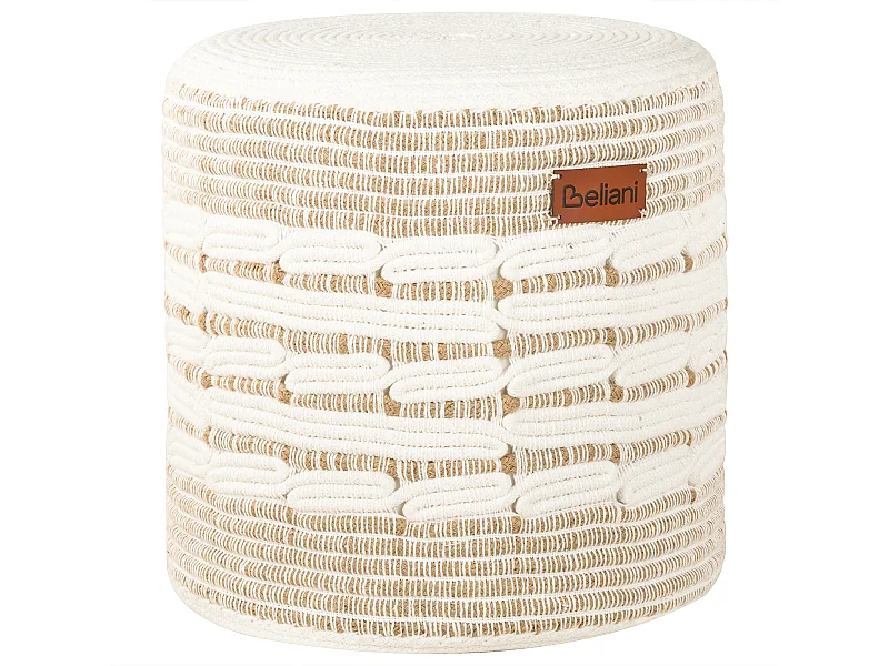 Pouf ABTIN Jute Blanc
