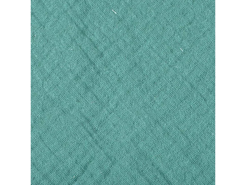 Doudou mouchoir "Nuage" en gaze de coton - Vert foncé - l 30 x L 46 cm