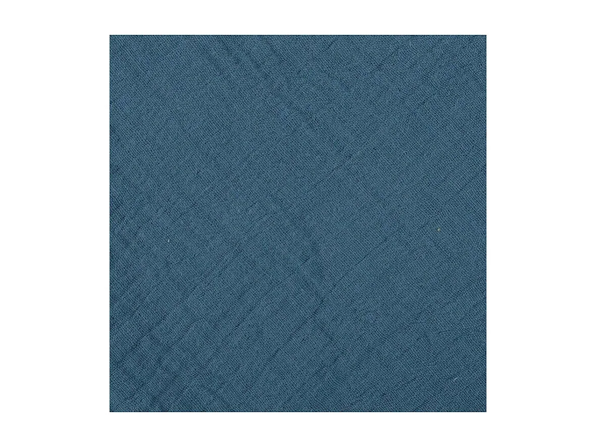 Doudou mouchoir "Étoile" en gaze de coton - Bleu foncé - l 30 x L 46 cm