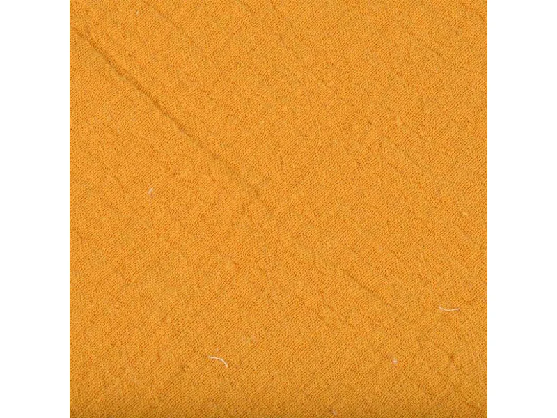 Doudou mouchoir "Étoile" en gaze de coton - Jaune Moutarde - l 30 x L 46 cm