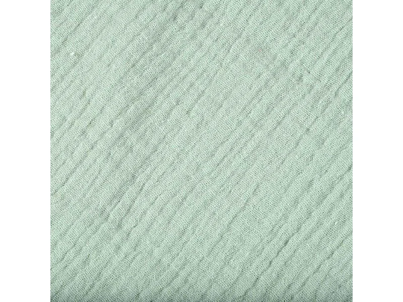 Doudou mouchoir "Étoile" en gaze de coton - Vert céladon - l 30 x L 46 cm