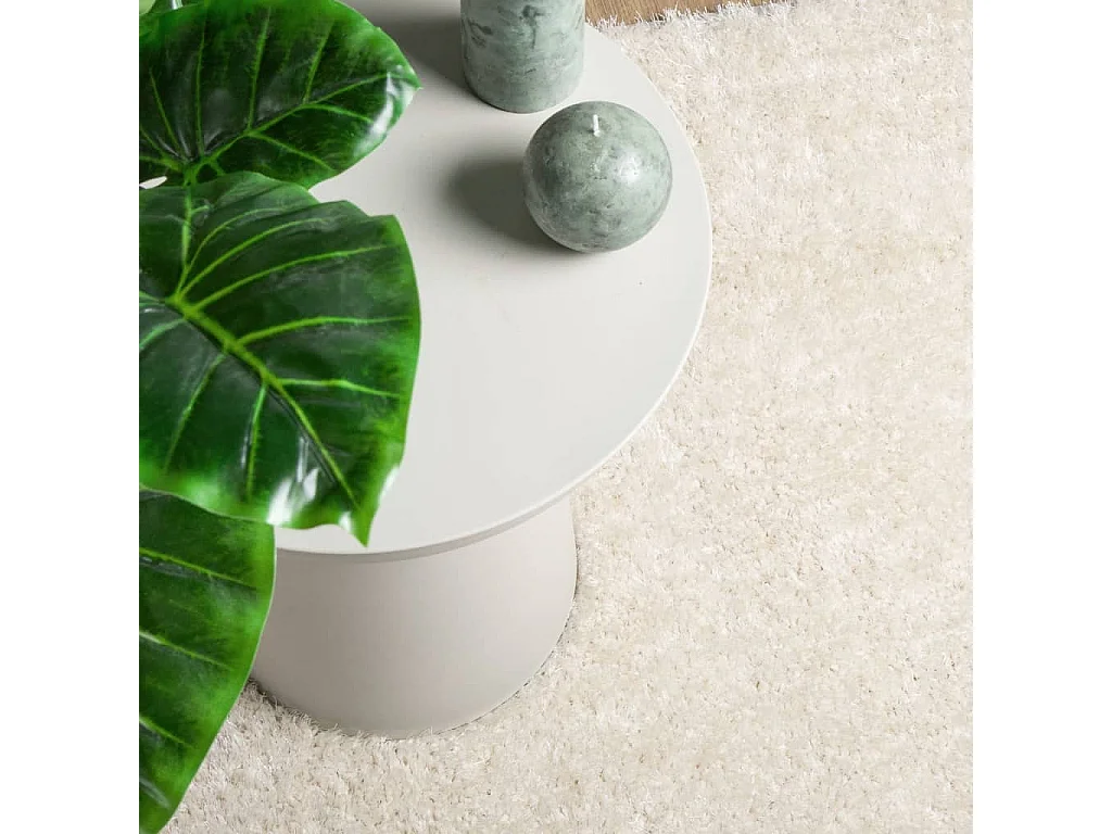 High Point  Tapis ISTAN à poils longs aspect brillant crème 80x150 cm