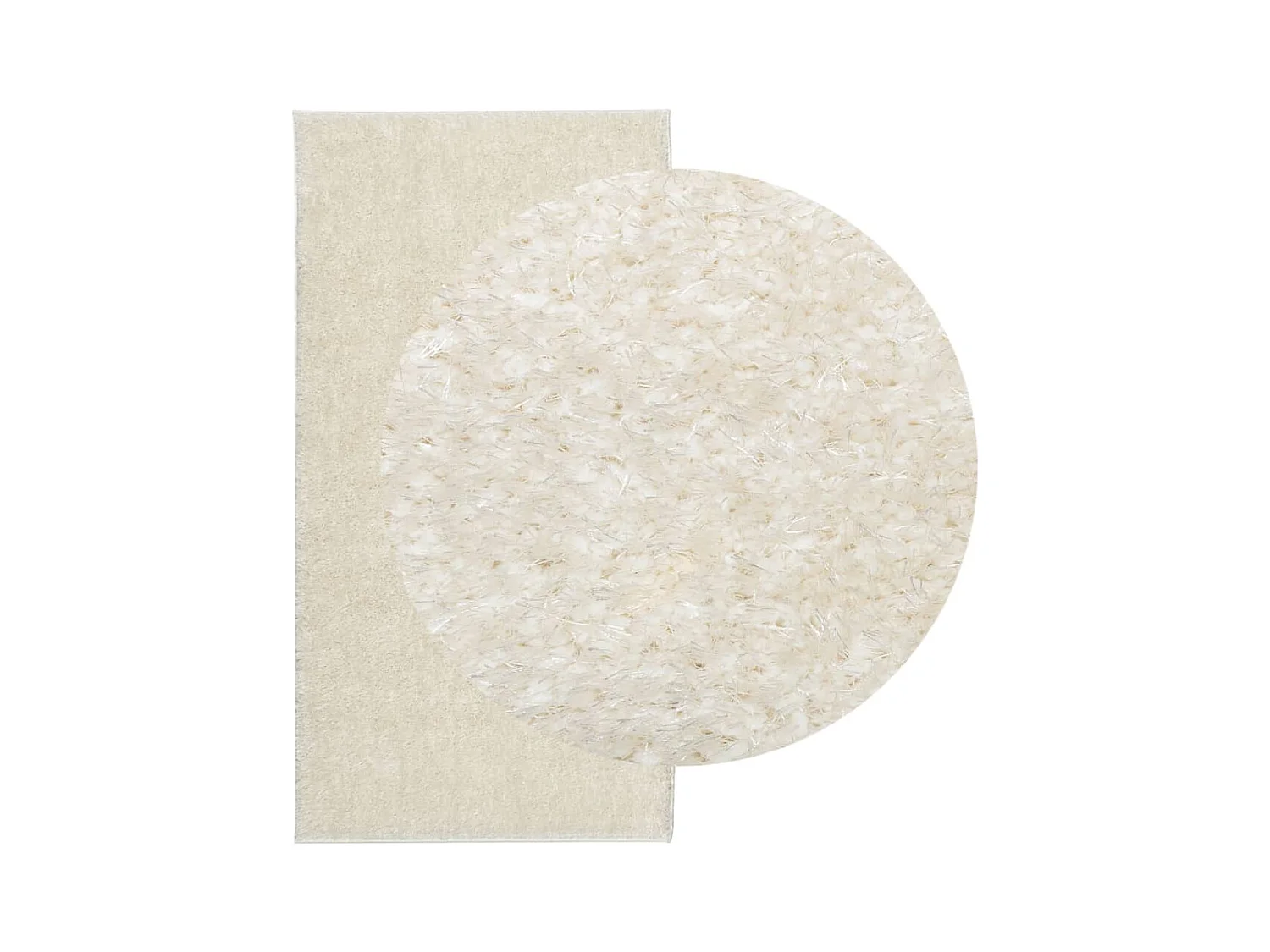 High Point  Vloerkleed ISTAN hoogpolig glanzend 80x150 cm crèmekleurig