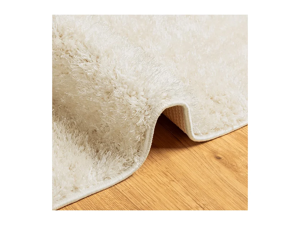 High Point  Vloerkleed ISTAN hoogpolig glanzend 80x150 cm crèmekleurig