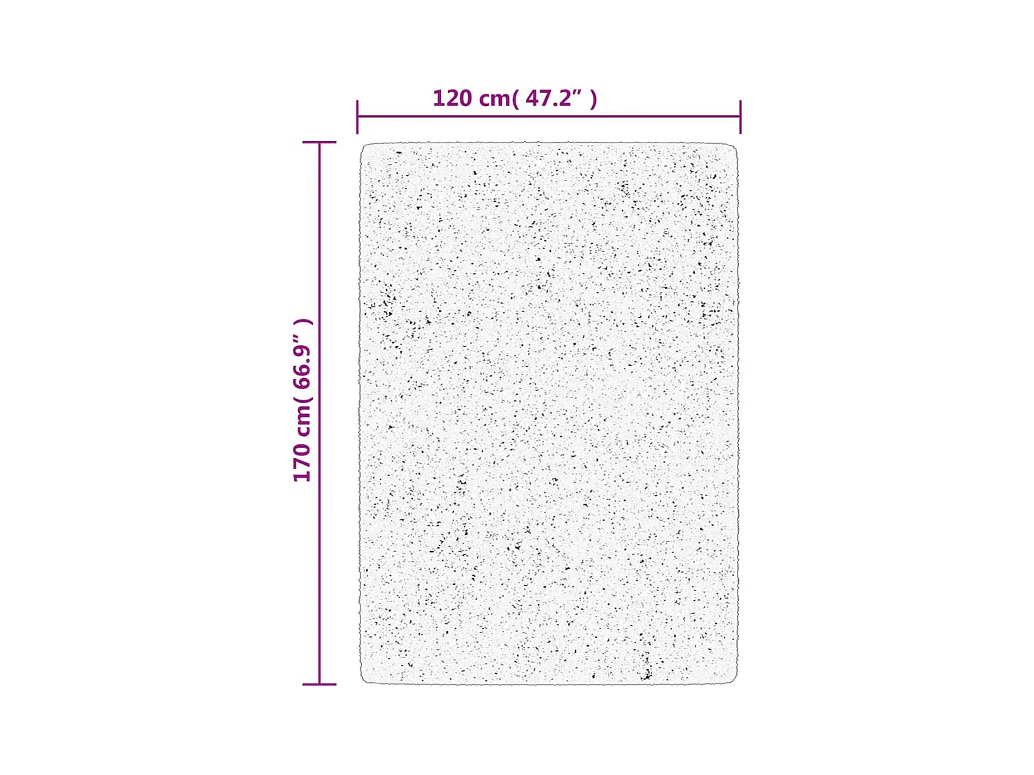 High Point  Tapis ISTAN à poils longs aspect brillant gris 120x170 cm