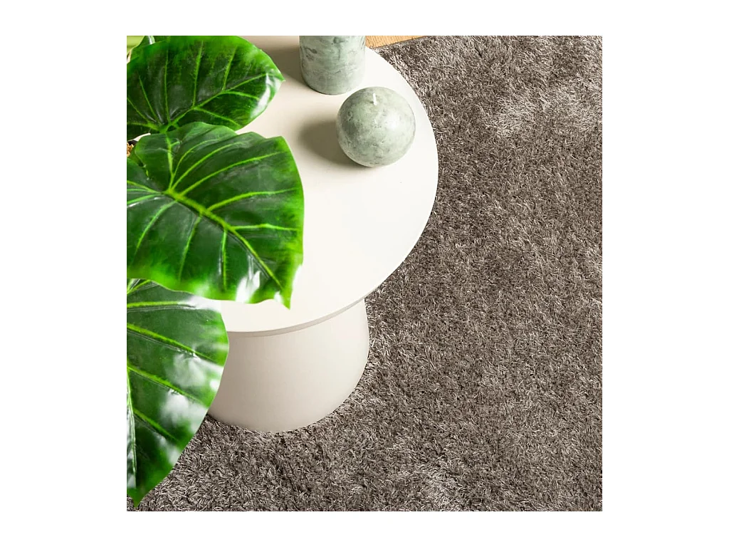 High Point  Tapis ISTAN à poils longs aspect brillant gris 120x170 cm