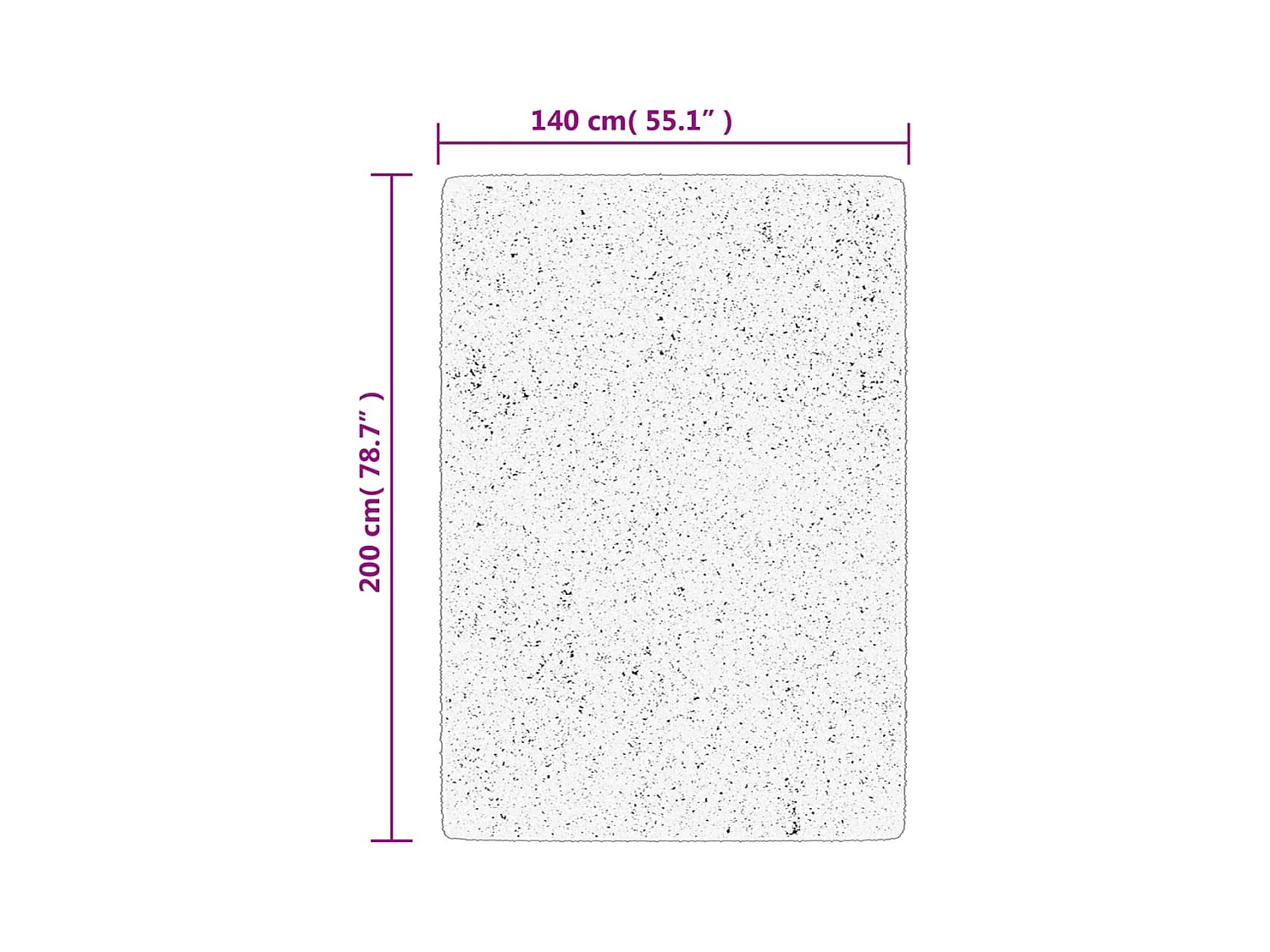 High Point  Teppich ISTAN Hochflor Glänzend Anthrazit 140x200 cm