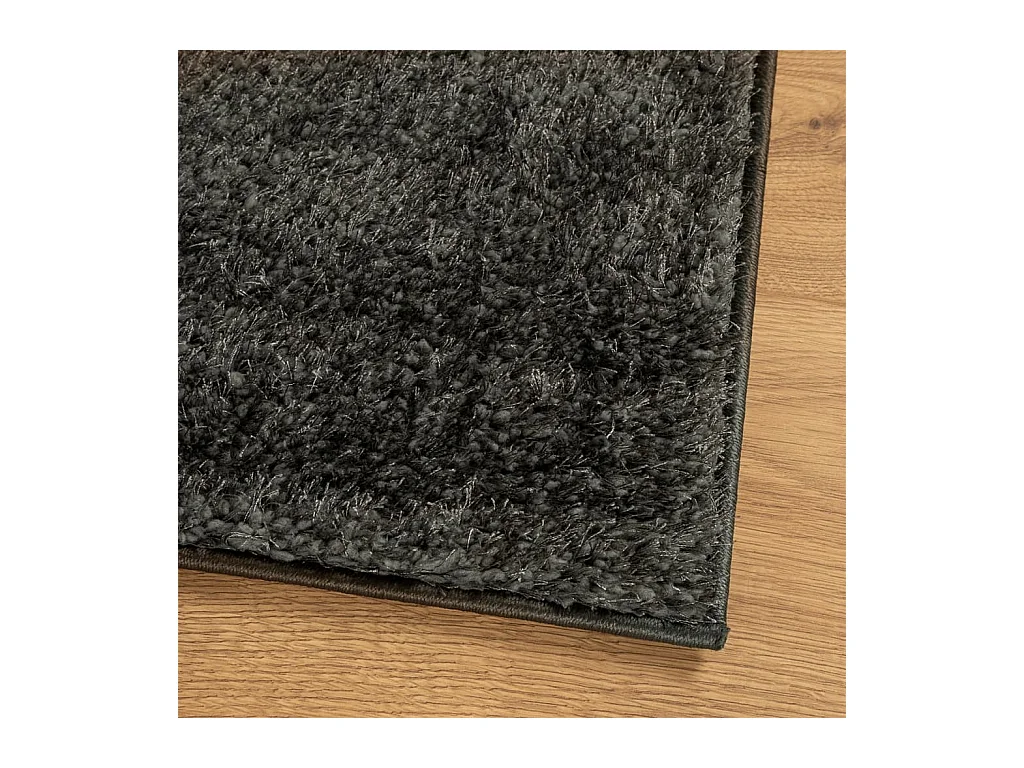 High Point  Teppich ISTAN Hochflor Glänzend Anthrazit 140x200 cm