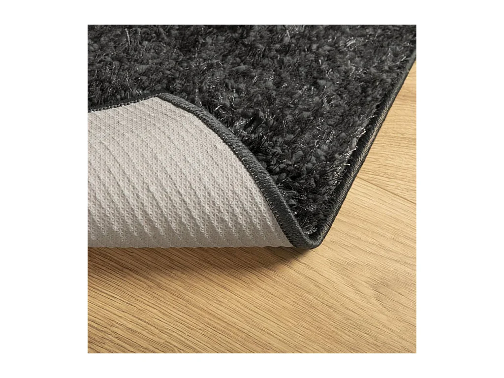 High Point  Teppich ISTAN Hochflor Glänzend Anthrazit 140x200 cm