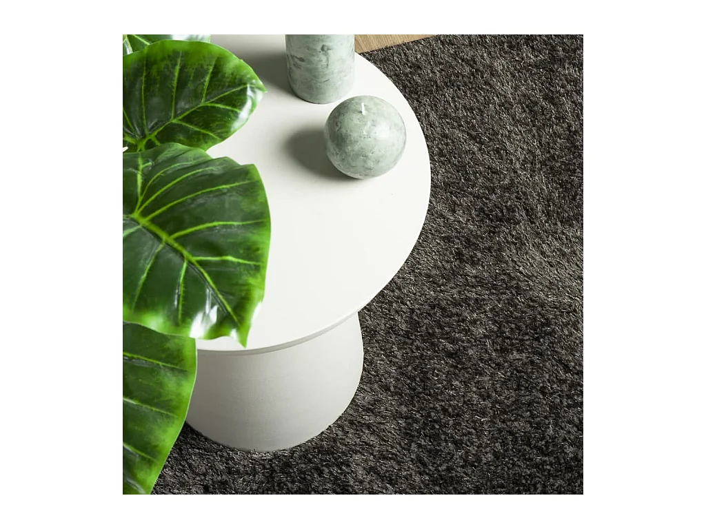 High Point  Teppich ISTAN Hochflor Glänzend Anthrazit 140x200 cm