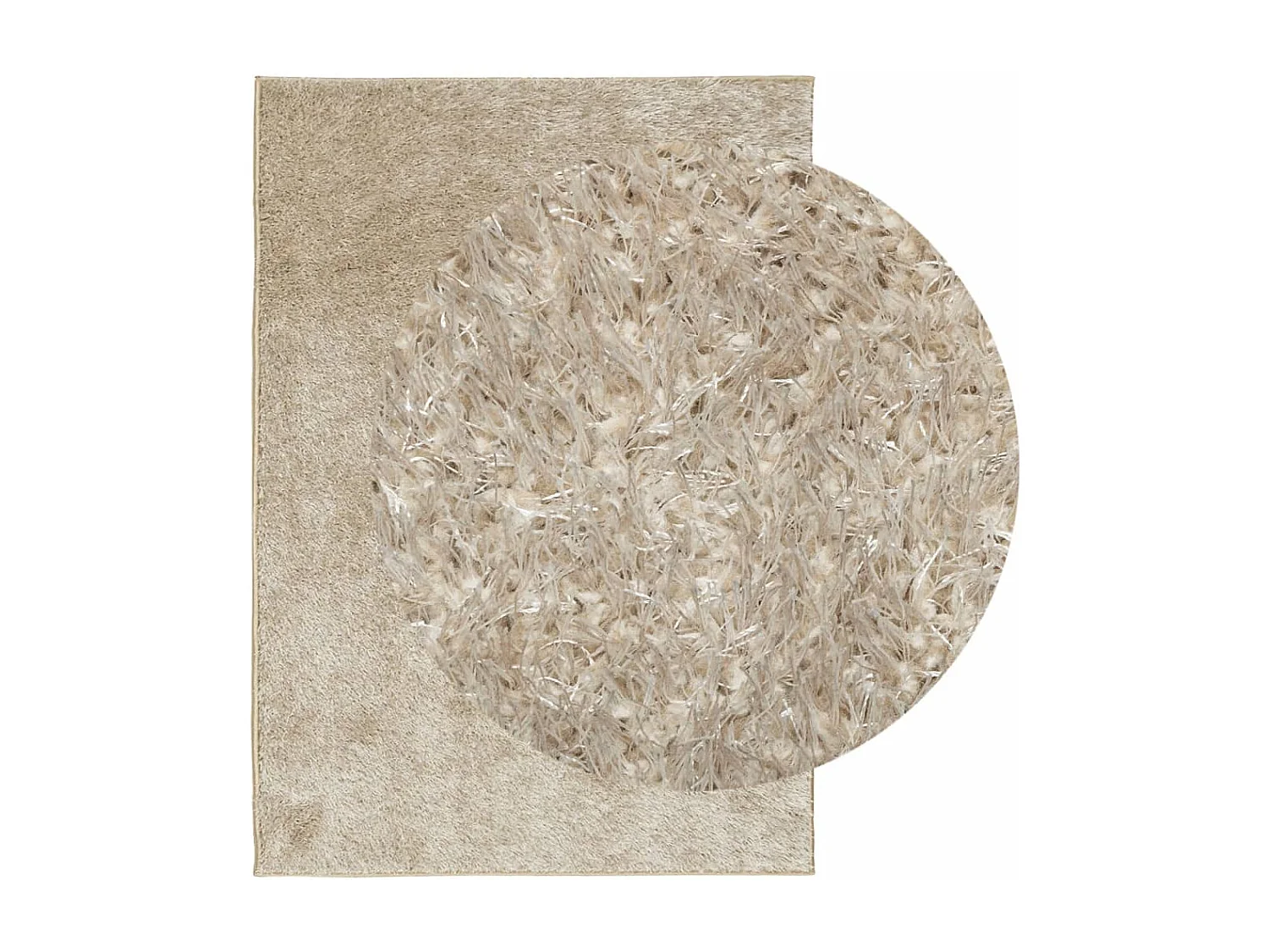 Prolenta Premium -  Tapis ISTAN à poils longs aspect brillant beige 120x170 cm