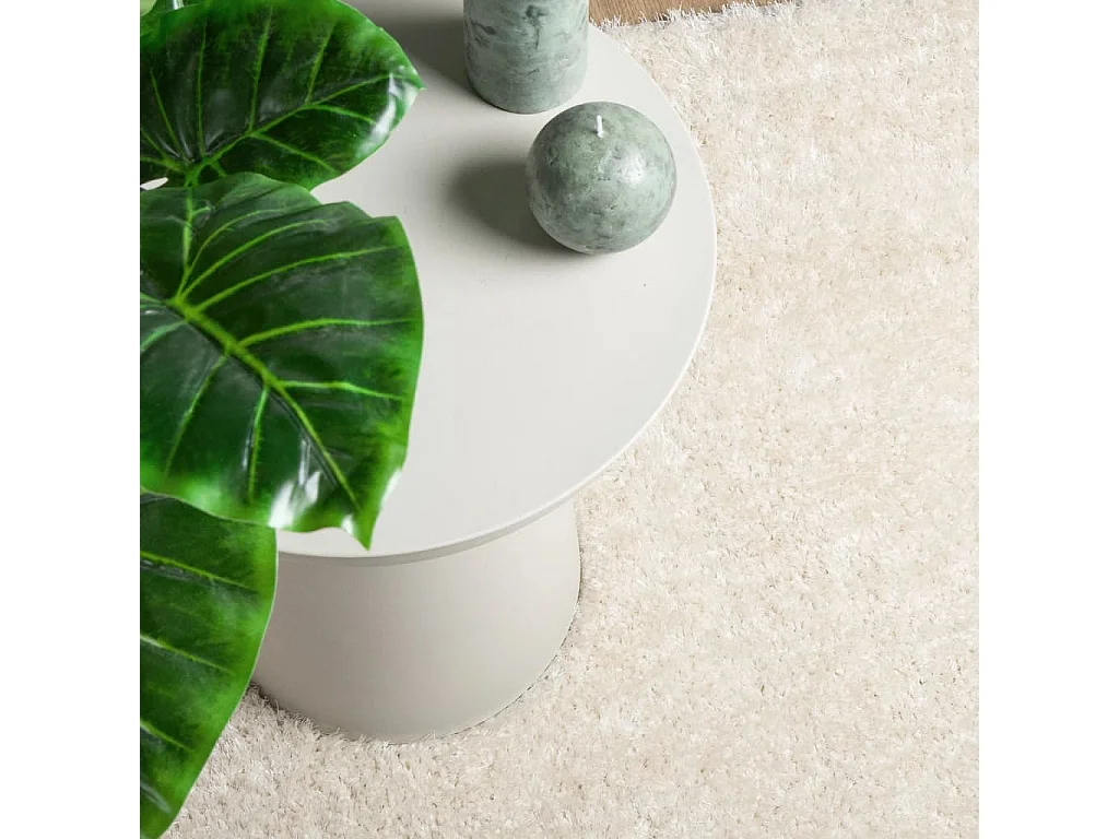 Prolenta Premium -  Tapis ISTAN à poils longs aspect brillant crème 140x200 cm