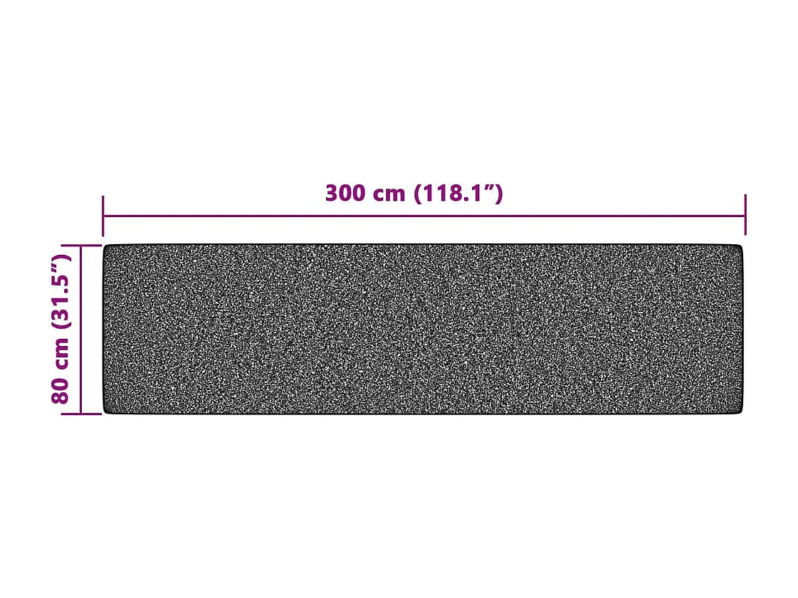 Ralph  Tapis intérieur extérieur à poils courts 80x300 cm antidérapant