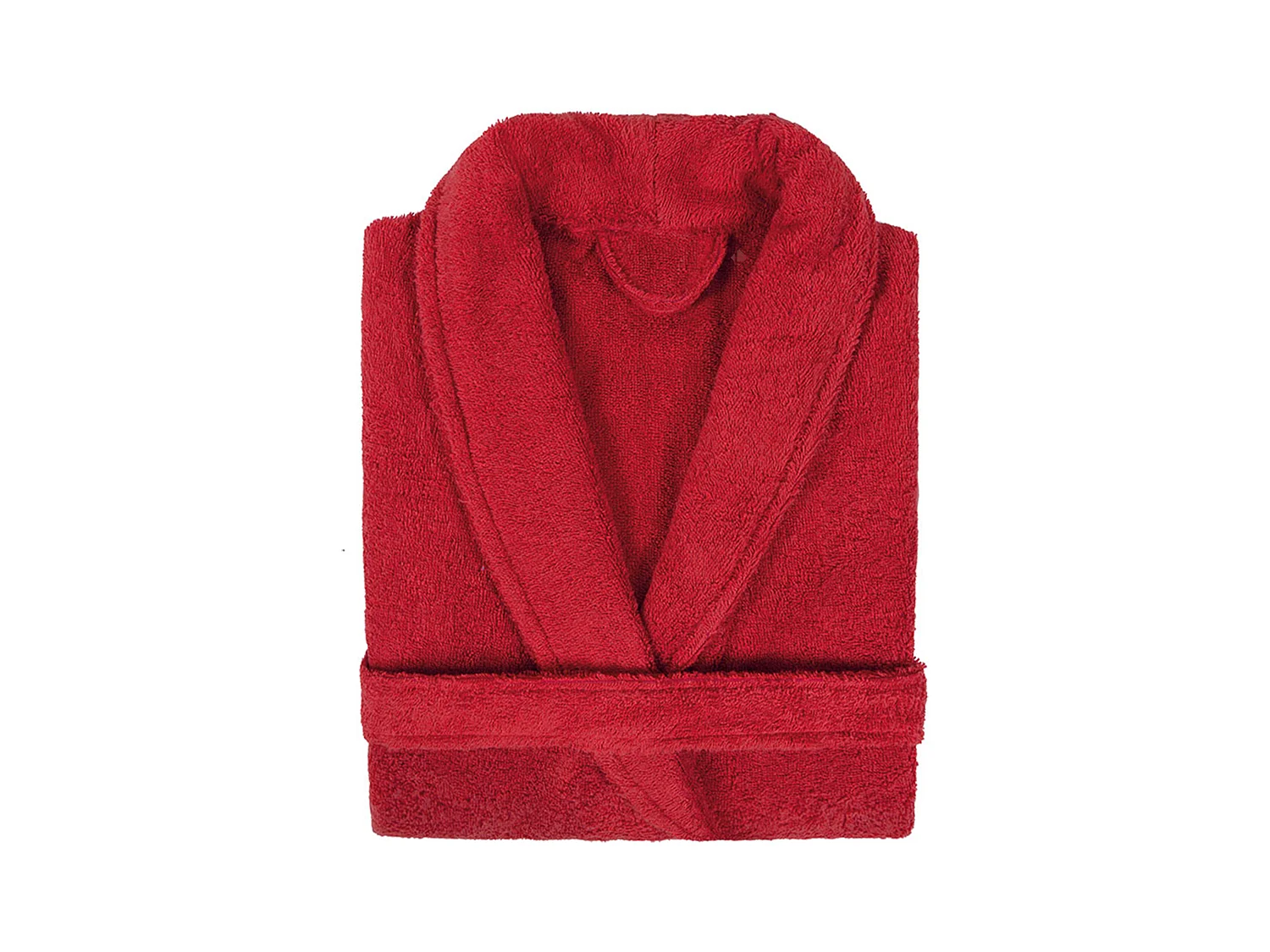 Peignoir col châle adulte PURE coton XL rouge