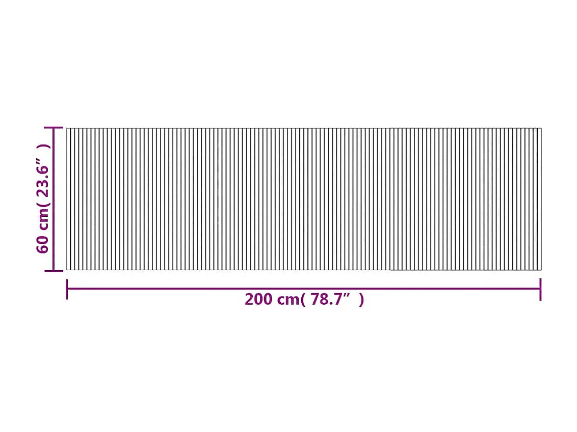 Wakil  Tapis rectangulaire marron 60x200 cm bambou