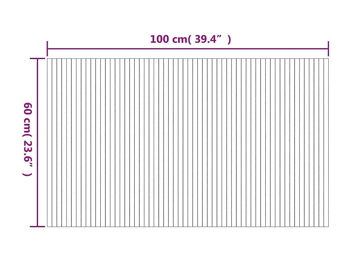 Wakil  Vloerkleed rechthoekig 60x100 cm bamboe lichtl
