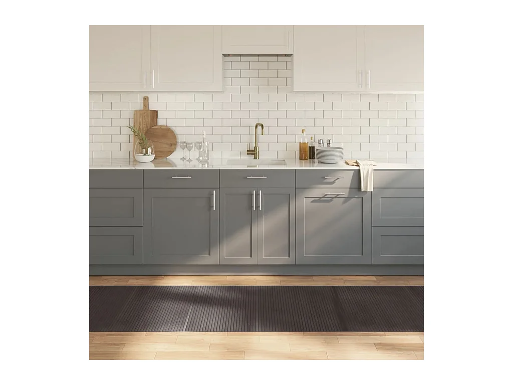 Wakil  Vloerkleed rechthoekig 80x300 cm bamboe donkerbruin