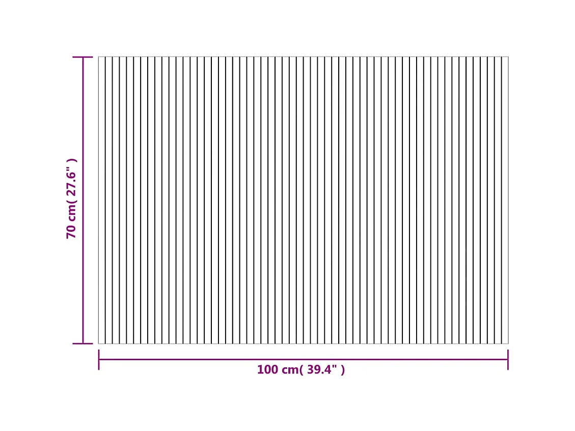 Wakil  Tapis rectangulaire gris 70x100 cm bambou